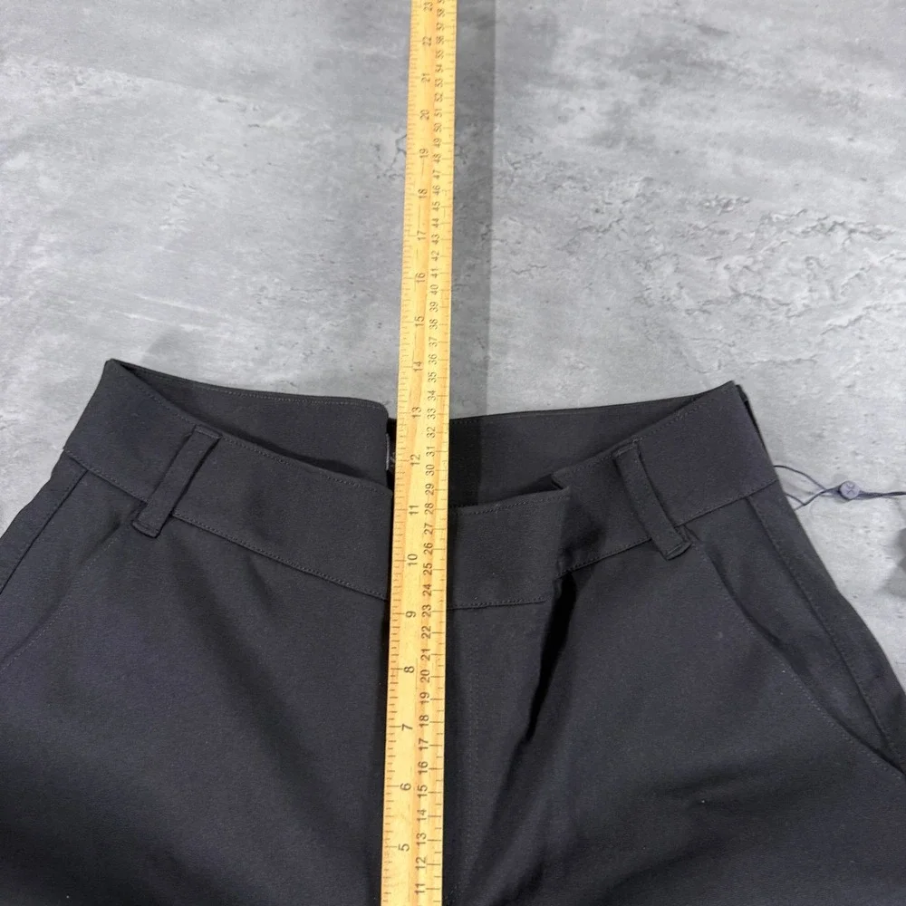 NYDJ Fiona Trousers Womens 10 Black Wide Leg High Rise Stretch NEW $99 Work Prep